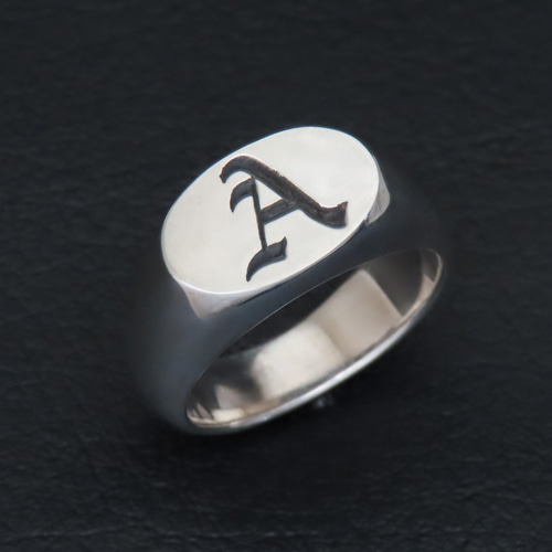 silver950 アルファベットリング【A】 アルファベットリング A 指輪 シルバー925 【刻印無料