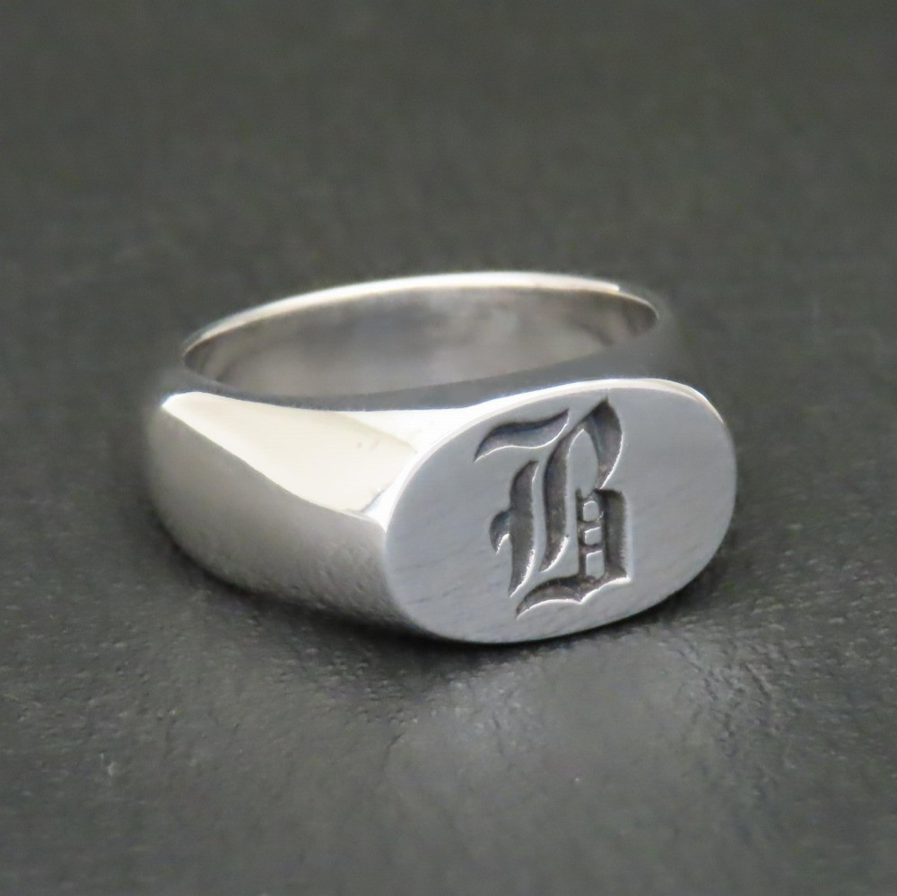 アルファベットリング B 指輪 シルバー925 【刻印無料】 アルファベット イニシャル オールドイングリッシュ