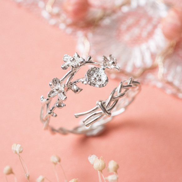 受注】花冠のフリーリング SV925 指輪・リング miam jewelry 通販