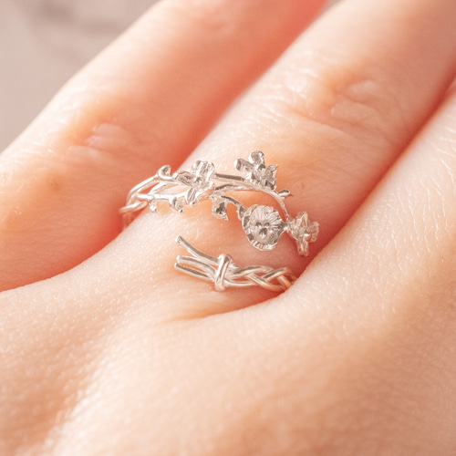 受注】花冠のフリーリング SV925 指輪・リング miam jewelry 通販