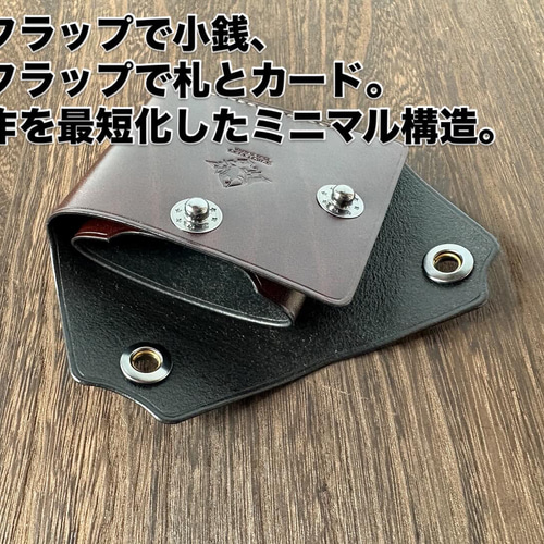 【はこがた】ルガトショルダー　コンパクトウォレット＆ペンケース（1本挿し） ルガトショルダー ミニL字ファスナー財布 | 革財布のお店mic
