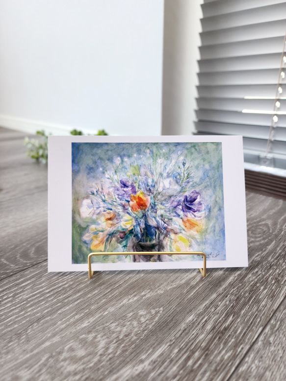 【水彩画】花のポストカードセットその1 2枚目の画像