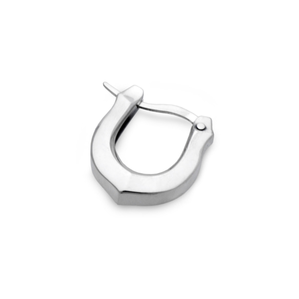 ROIL 馬蹄型シルバーピアス(片耳用) シルバーピアス 18金ポスト メンズ ホースシュー 馬蹄 蹄鉄 シルバー