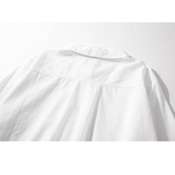 長袖シャツ　白い（生成りに近い白）ブラウス　柔らかい水洗いコットン100%　可愛い2重ポケット #12154 4枚目の画像