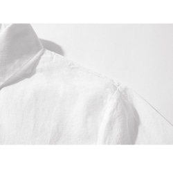 長袖シャツ　白い（生成りに近い白）ブラウス　柔らかい水洗いコットン100%　可愛い2重ポケット #12154 5枚目の画像