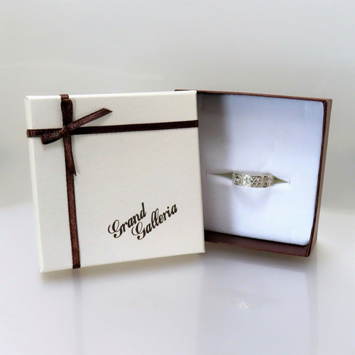 ハワイアンジュエリー リング 指輪 白 ハイビスカス スクロール