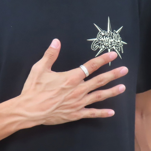 【希少】14k ハワイアンジュエリーハイビスカスとシルバーハンドメイドリング 希少】ハワイアンジュエリー14Kハイビスカスとシルバー