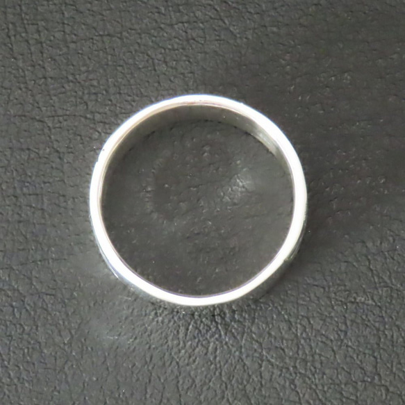 ハワイアンジュエリー リング 指輪 白 ハイビスカス スクロール シルバー925 【刻印無料】 花 波 波模様 シルバー 5枚目の画像