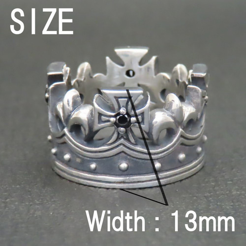 クラウンリング S 9～11号 シルバー925 指輪 【刻印無料】 クラウン