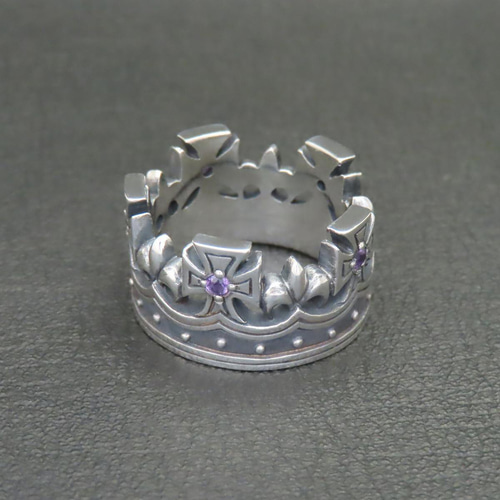 クラウンリング M 15～17号 シルバー925 指輪 【刻印無料】 クラウン