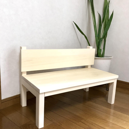 キッズチェア【小さな木のベンチ】 シンプル 木製インテリア 子供用