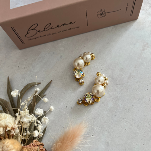 shine of the moon＊イヤークリップorピアス イヤリング