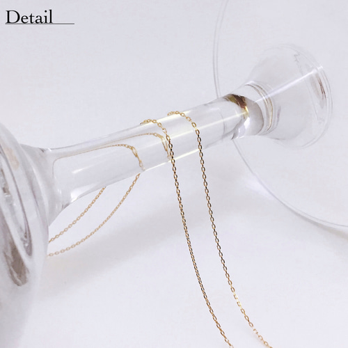 18金 アメジスト ペンダント × アズキ チェーン ネックレス「2月誕生石  