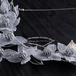 TSUYUKUSA 刺繍ネックレス (silver) 2枚目の画像