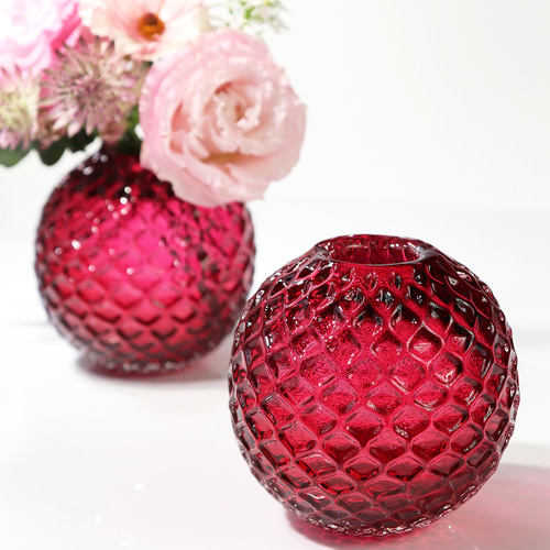 母の日新作「Frutta一輪挿しM（ルビーレッド）」カーネーション バラ