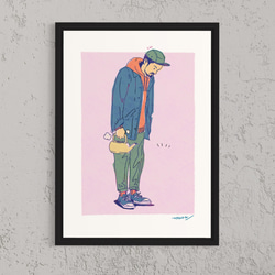 1点もの アクリル原画 / 18cmx18cm 入道雲が美しい 絵画 ヤスユキ ウノ