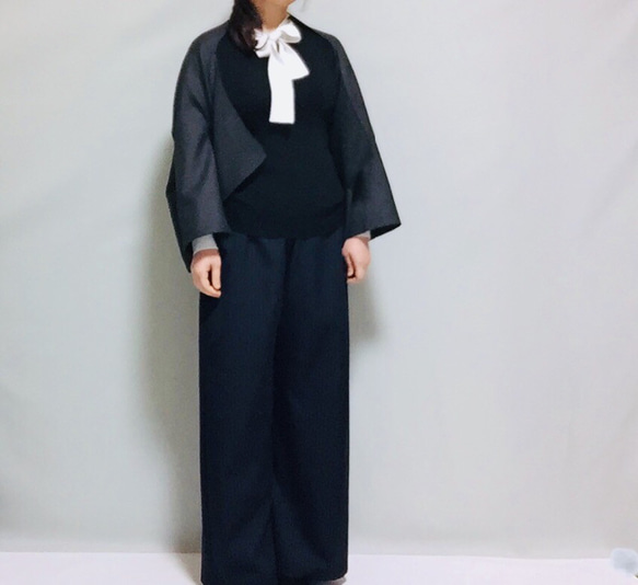 2024新年福袋「Creema Limited」緞帶毛衣➕條紋百褶裙➕共2件SM尺寸超值套裝 第5張的照片