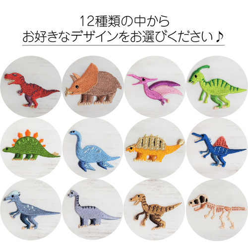 オリジナル刺繍ワッペン 恐竜 ・ ティラノ ブラキオ