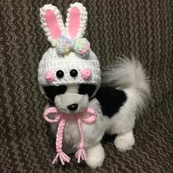 イースターエッグ❤️干支の帽子❤️小型犬用ニット帽・猫用帽子❤️うさぎさん 2枚目の画像