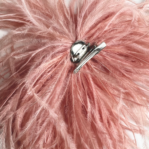 オーストリッチ フェザーコサージュ ピンク コサージュ hanaki 通販