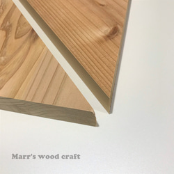 木工工作・DIYに使える木材端材板　三角形　25ｘ25cm　10枚セット　国産杉　無塗装　天然木　クラフト素材 9枚目の画像