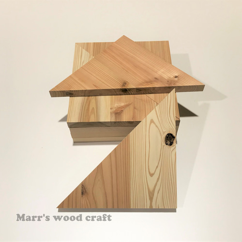 木工工作・DIYに使える木材端材板 三角形 25ｘ25cm 10枚セット 国産杉 