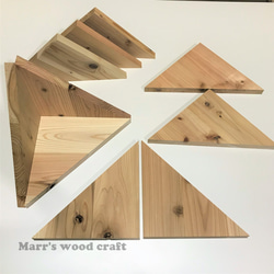 木工工作・DIYに使える木材端材板　三角形　25ｘ25cm　10枚セット　国産杉　無塗装　天然木　クラフト素材 5枚目の画像