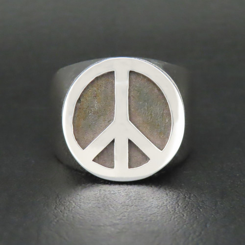 ピースマークリング シルバー925 【刻印無料】 ピースマーク ピース