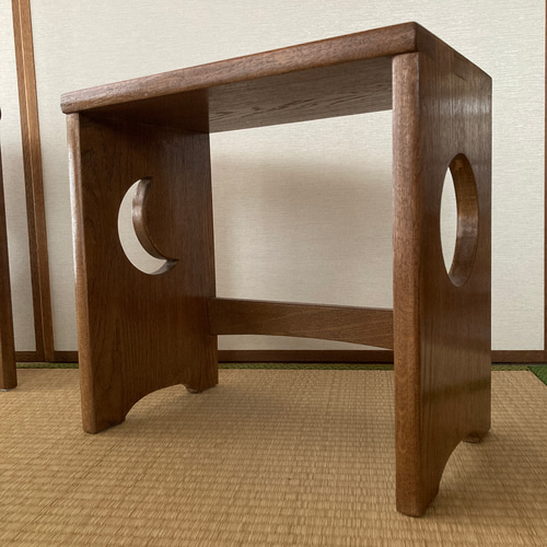 オーダー製作】多目的イス ペア2脚/入れ子式/ナチュラル家具/椅子 
