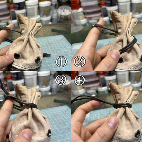 1396.ハンドメイド巾着袋 yukiemon 懐かしき コラージュ柄