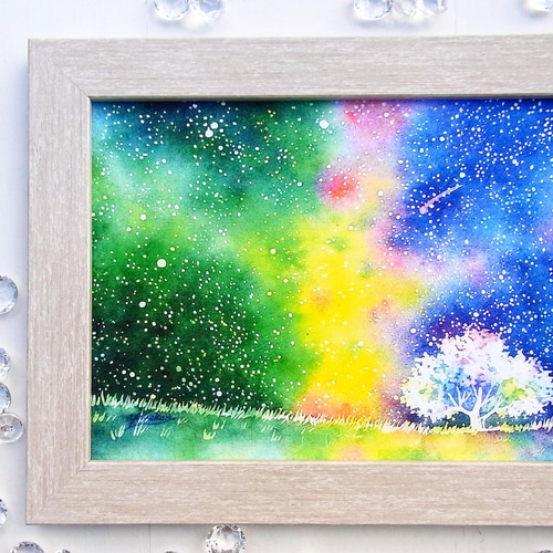 ○】またたく星の木 絵画 てじまともこ 通販 1146559｜Creema(クリーマ)