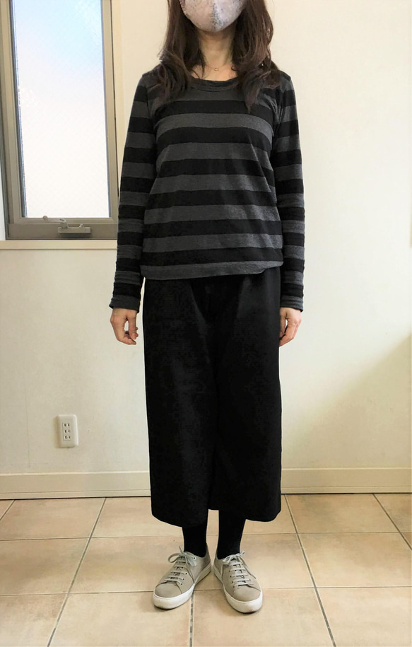 コットン8分丈ワイドパンツ全6色 9枚目の画像
