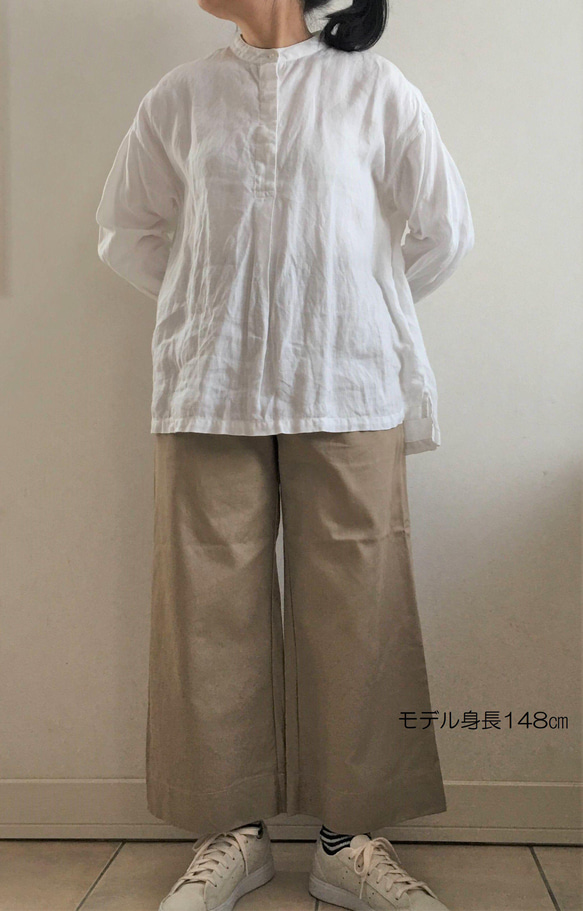 コットン8分丈ワイドパンツ全6色 10枚目の画像