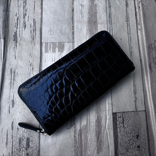 クロコダイル 財布 ダークグリーン No707 シャイニングクロコ