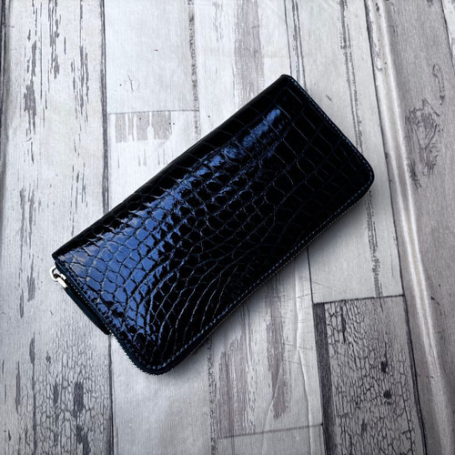 クロコダイル 財布 ダークグリーン No707 シャイニングクロコ
