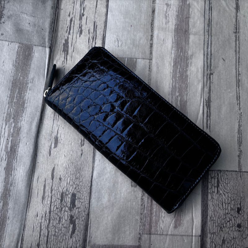 クロコダイル 財布 ダークグリーン No707 シャイニングクロコ