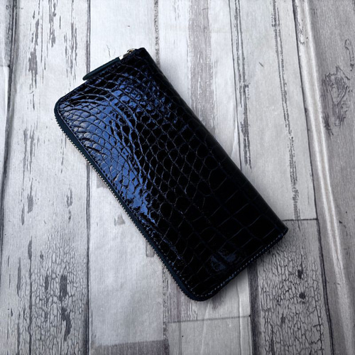 クロコダイル 財布 ダークグリーン No707 シャイニングクロコ