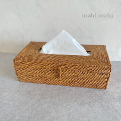 ロングセラー☆生活感を消してくれる♪ティッシュケース　ナチュラルインテリア　収納ケース　ハンドメイド　バスケット　かご 11枚目の画像