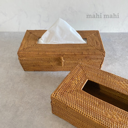 ロングセラー☆生活感を消してくれる♪ティッシュケース　ナチュラルインテリア　収納ケース　ハンドメイド　バスケット　かご 12枚目の画像