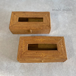 ロングセラー☆生活感を消してくれる♪ティッシュケース　ナチュラルインテリア　収納ケース　ハンドメイド　バスケット　かご 6枚目の画像