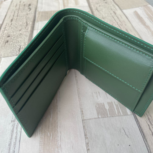 No29014 ダーク グリーン シャイ二ング クロコダイル 財布