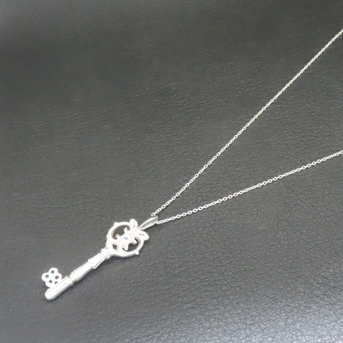 アンティークキーネックレス シルバー925 【刻印無料】 キー 鍵