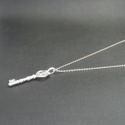 アンティークキーネックレス シルバー925 【刻印無料】 キー 鍵