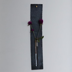 鎚目模様の壁掛け花器：真鍮／黒染 12枚目の画像