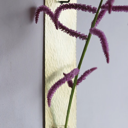 鎚目模様の壁掛け花器：真鍮／黒染 4枚目の画像