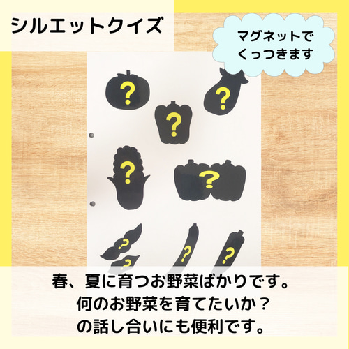 おやさいシアター シルエットクイズ 春夏 栽培 野菜 食育 保育