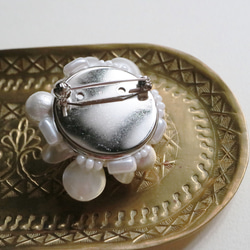 花水木胸針（珍珠）*優雅珍珠花水木山茱萸花棉珍珠正式場合 第4張的照片