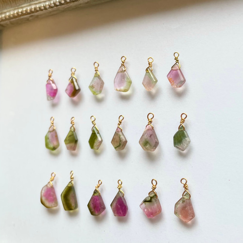 ウォーターメロントルマリンピアス・イヤリング ピアス（フープ） s.my