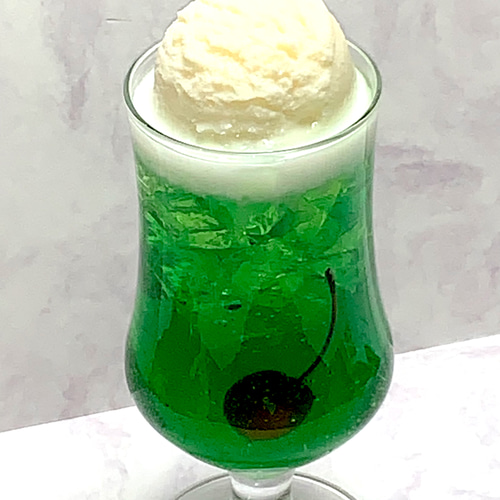 食品サンプル まいづる 実物大 クリームメロンソーダ チェリー付き グラス付き 食品サンプル まいづる 実物大 クリームメロンソーダ チェリー付き