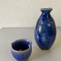 釉薬の流れが美しい徳利ぐい呑みセット 【手仕事 民藝 和 陶器